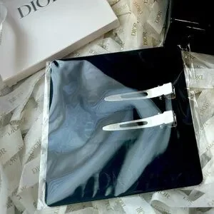 Dior | Accessories | Dior Vip Matte Black And Silver Hair  display picture 2